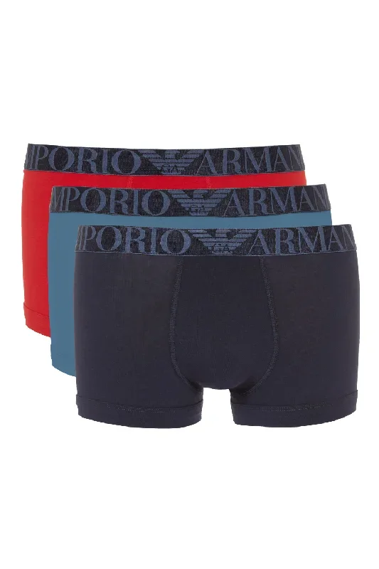 Emporio Armani 3 Pack Men's Stretch Cotton Trunk