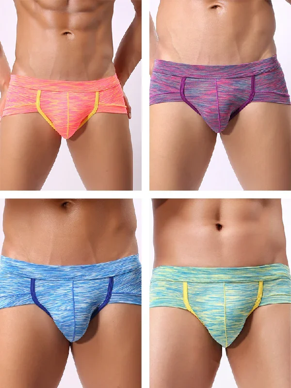 4pcs-cotton-striped-u-convex-pouch-briefs