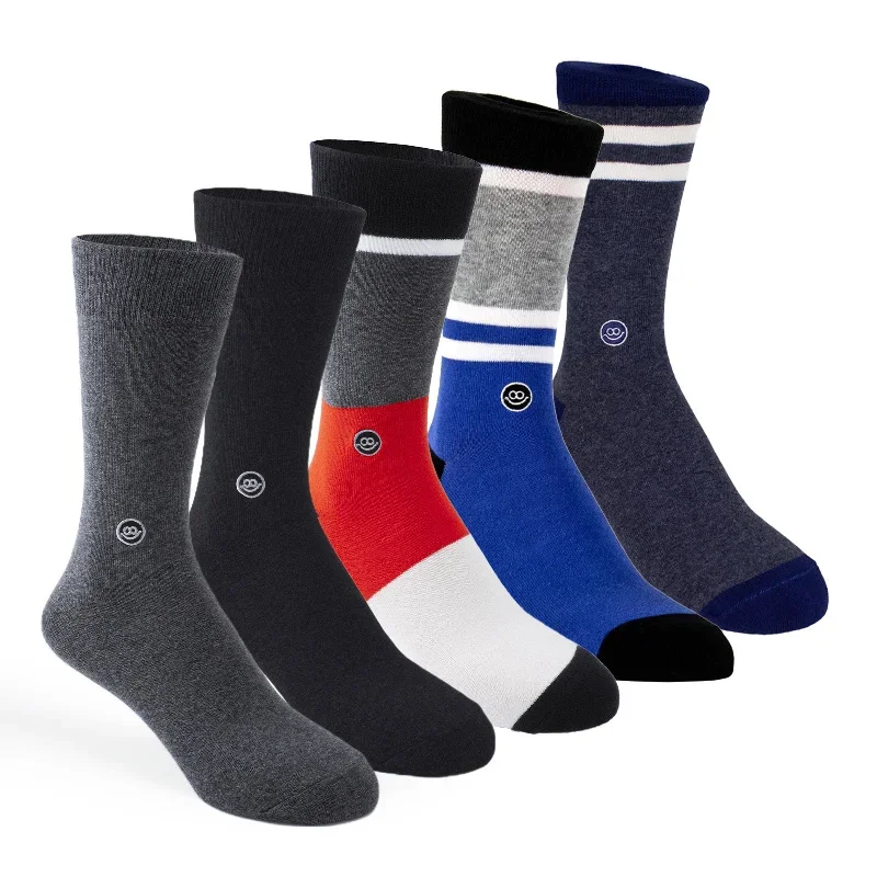 5 chaussettes mi-mollet: Assorties