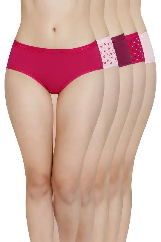 Assorted Mid Rise Hipster Panty (Pack of 5)