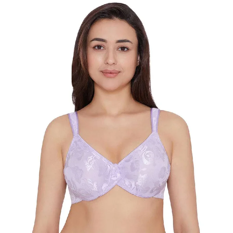 Awareness Non Padded Wired Full Coverage Full Support Plus Size Bra-Purple