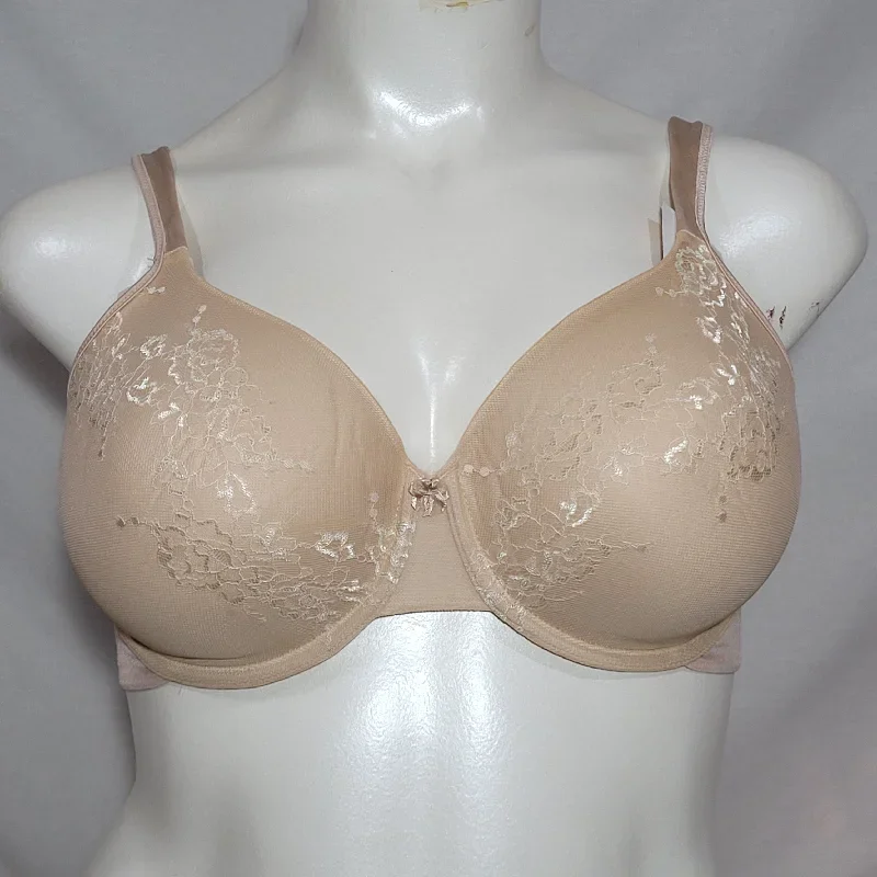 Bali DFD653 Lace Desire Full Coverage Underwire Bra 42D Nude NWT