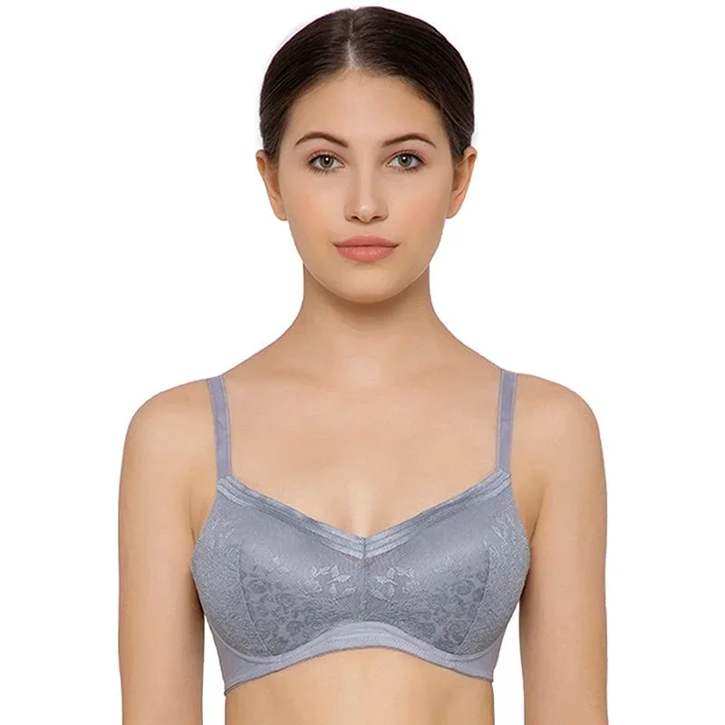 Beatrice Padded Non-Wired 3/4Th Cup T-Shirt Bra - Grey