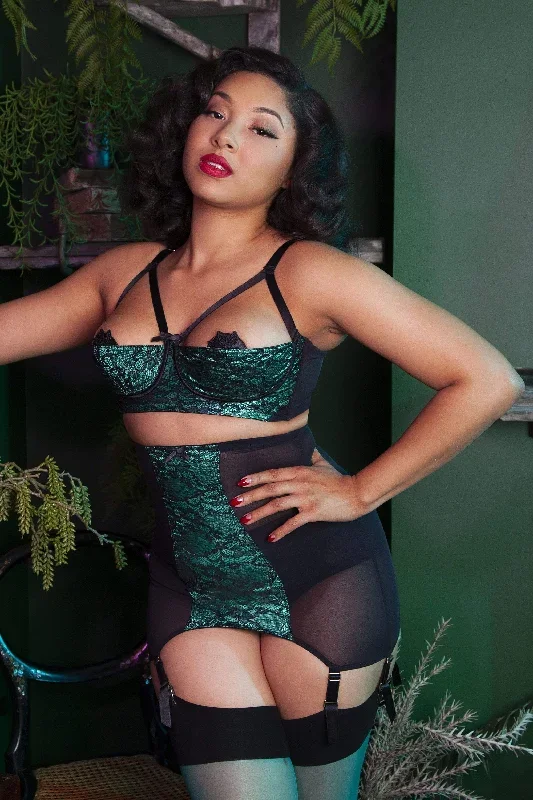 bettie-page-emerald-green-lace-1-4-cup-bra