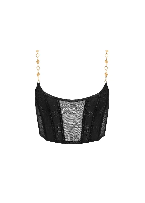 Emery Soft Bustier (Black/Gold)