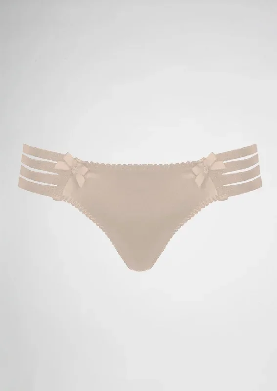 bordelle-adjustable-webbed-thong-caramel