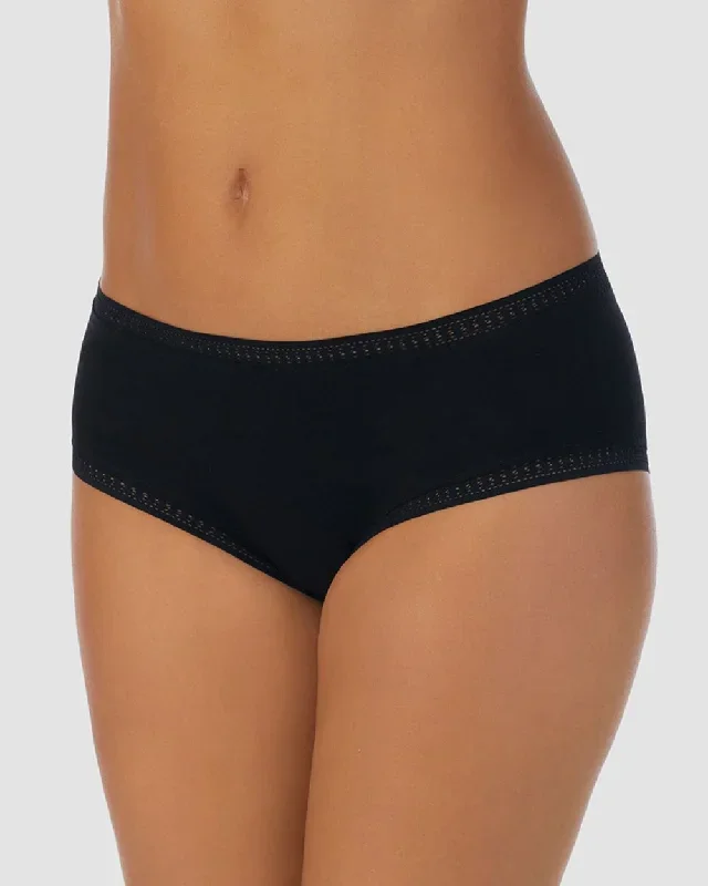 Cabana Cotton Boyshort Underwear - Black