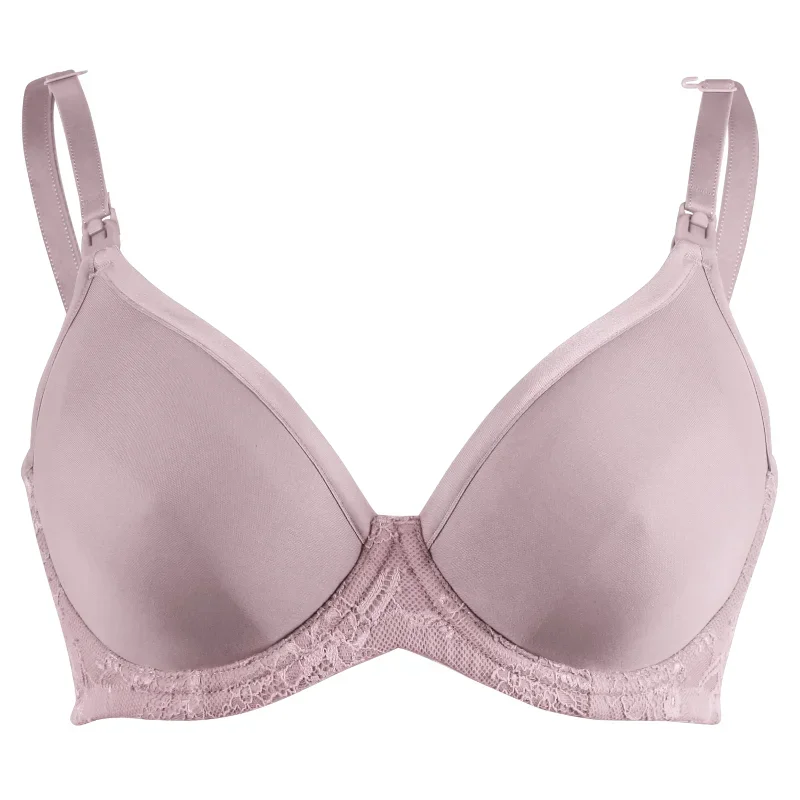 Waffles Flexi Wire Contour Nursing Bra Pink - Cake