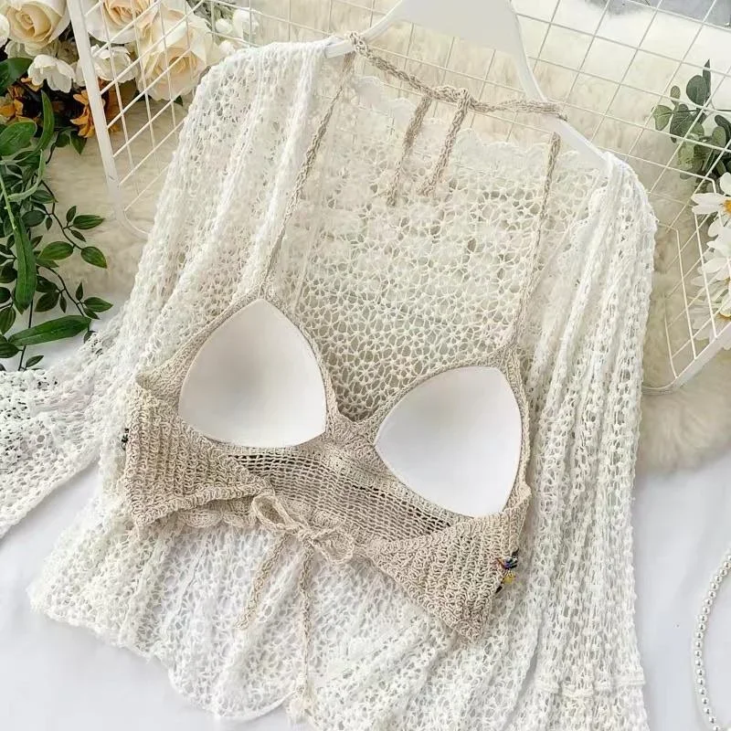 White Bralette - Beige Cape