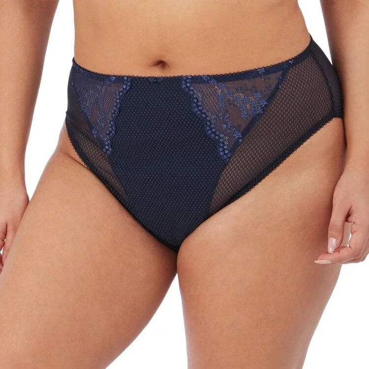 Elomi Charley High Leg Brief - Navy