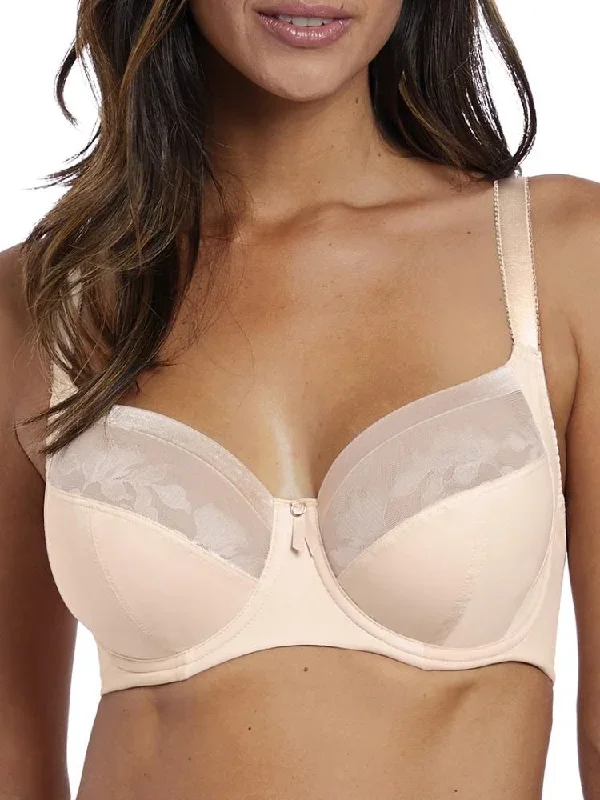 Illusion Full Cup Side Support Bra - Natural Beige