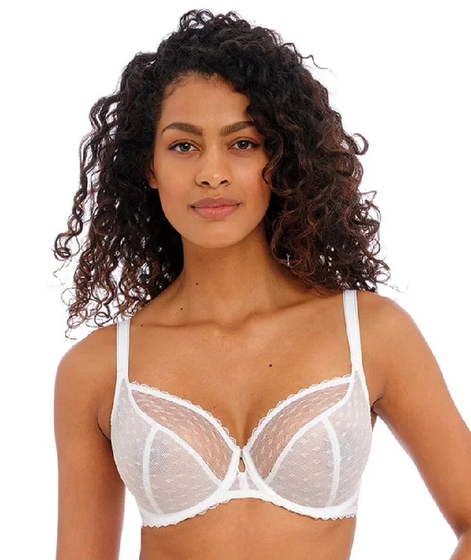 Freya Signature Underwired Plunge Bra - White