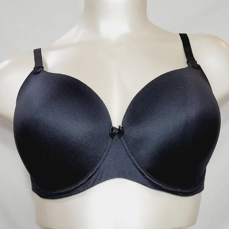 Gilligan O'Malley Full Coverage Nursing Maternity Underwire Bra 40DDD Black