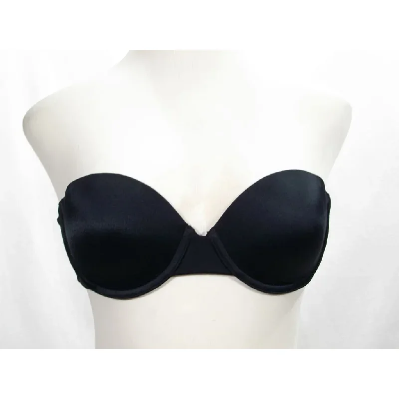 Gilligan & O'Malley Lightly Lined Strapless Underwire Bra 38B Black NWOT