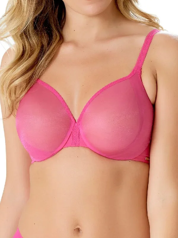 Glossies Sheer Moulded Bra - Magenta