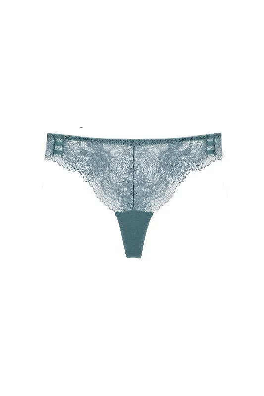 Green Floral Lace Trim Underwear Lace Panty