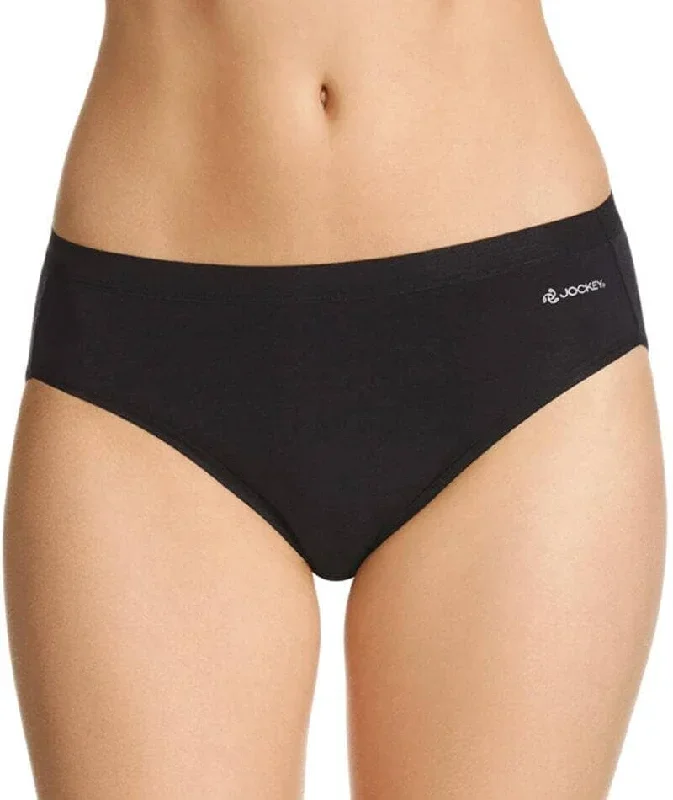 Jockey Everyday Bamboo Hi Cut Brief - Black