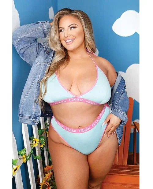 Keepin' It Fresh! Plus Size Bralette & Panty Set