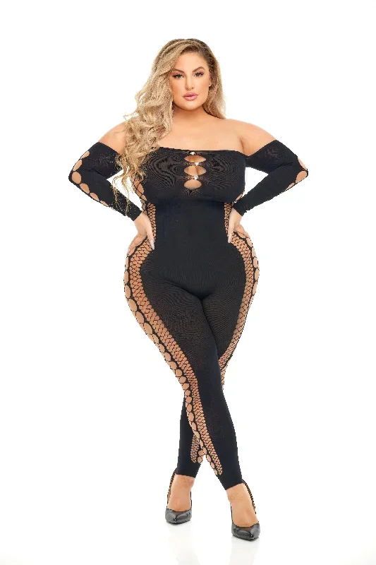 Lipstick Femme- Curvy Size Mesh Pant Suit