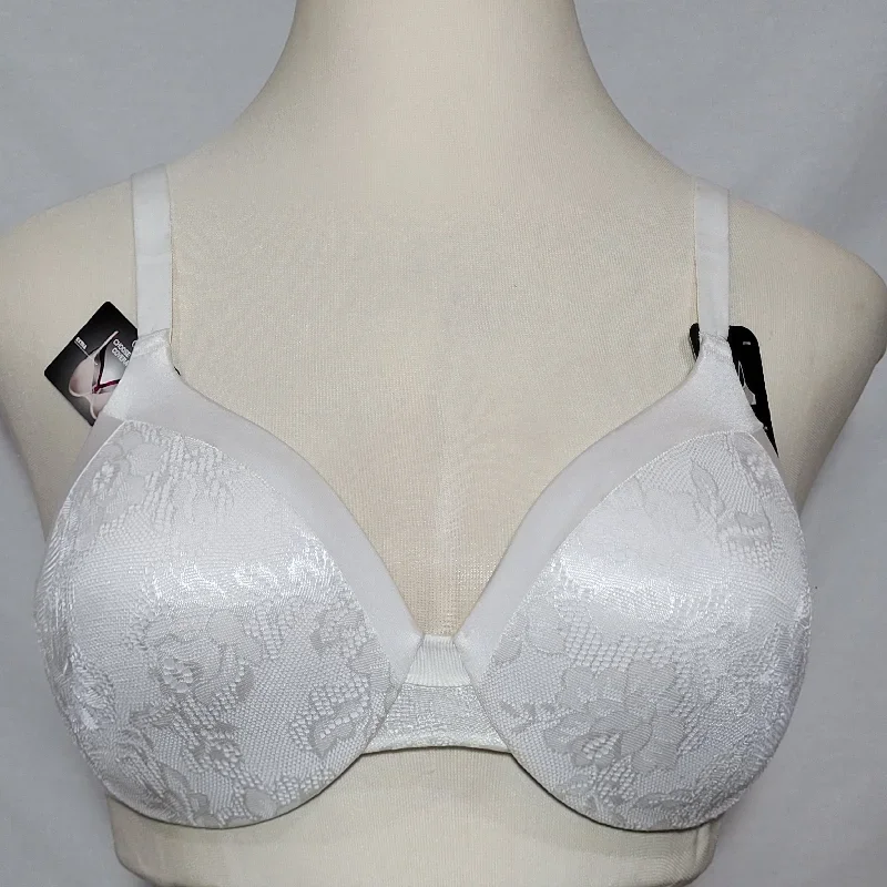 Maidenform 9437 Comfort Devotion Embellished Extra Coverage UW Bra 36D White NWT