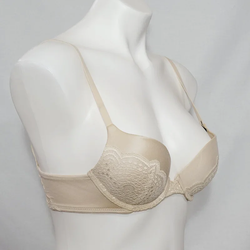 maidenform-dm9449-9449-lacy-demi-coverage-push-up-uw-bra-32a-latte-lift-nude-nwt