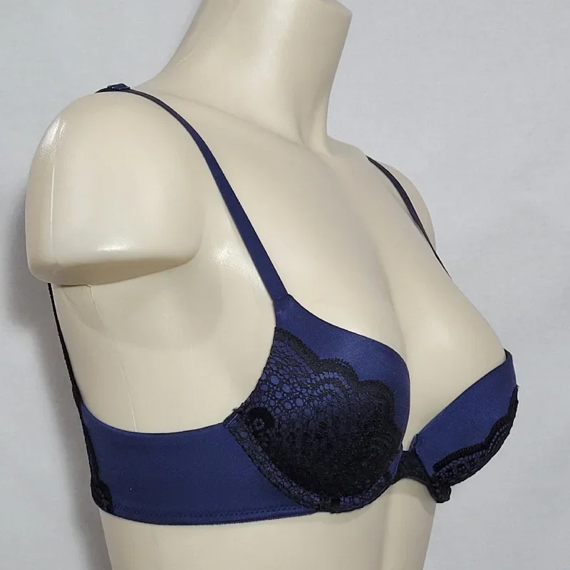 maidenform-dm9449-9449-lacy-demi-coverage-push-up-uw-bra-34d-navy-black-nwt