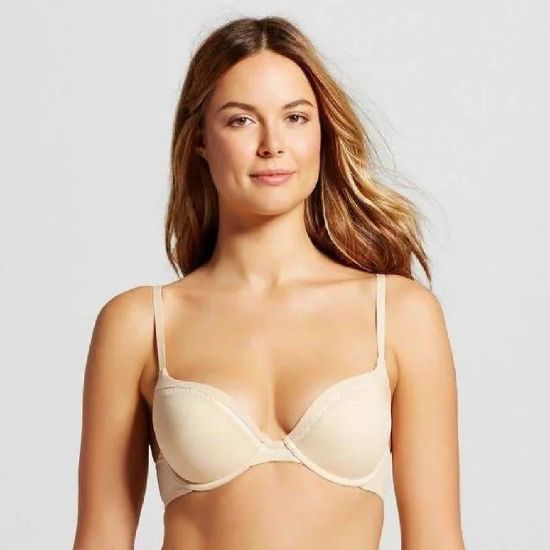 Maidenform Self Expressions DM9500 SE9500 Comfort Devotion Back Smoothing Demi UW Bra 40C Nude Latte