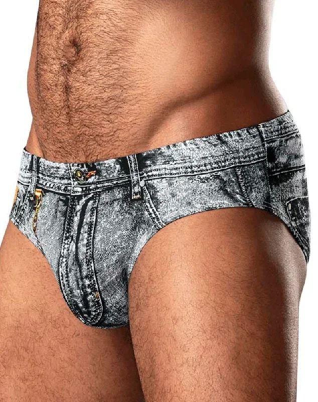 Male Power 486-286 Dirty Denim Bikini Denim Print