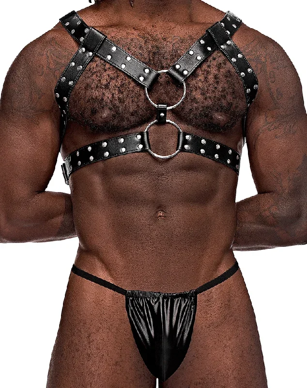 Male Power 591-266 Leather Gemini Harness Black