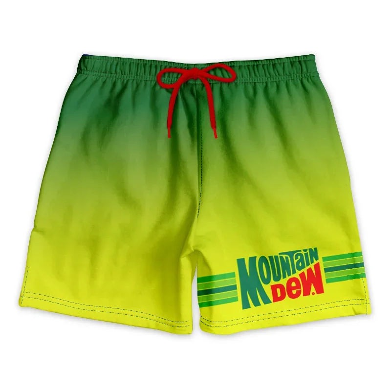 SWAG - Retro Mountain Dew Lined Swim Shorts