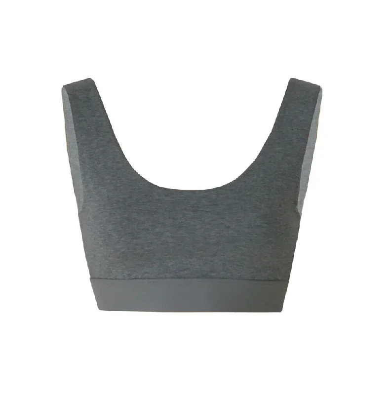 Grey organic bamboo sports bra