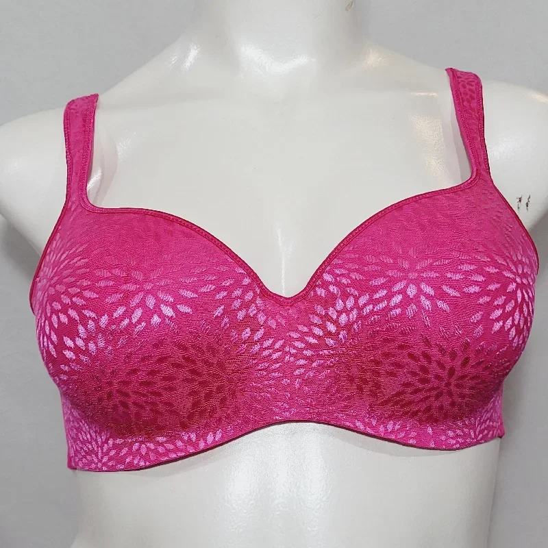 Playtex Secrets 4823 Balconette Underwire Bra 40C Pink Leaves