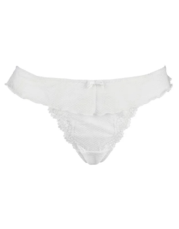 Pour Moi Ditto Skirted Thong White