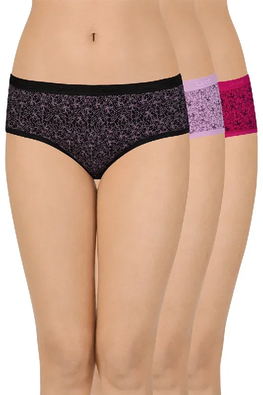 Printed Low Rise Hipster (Pack of 3)