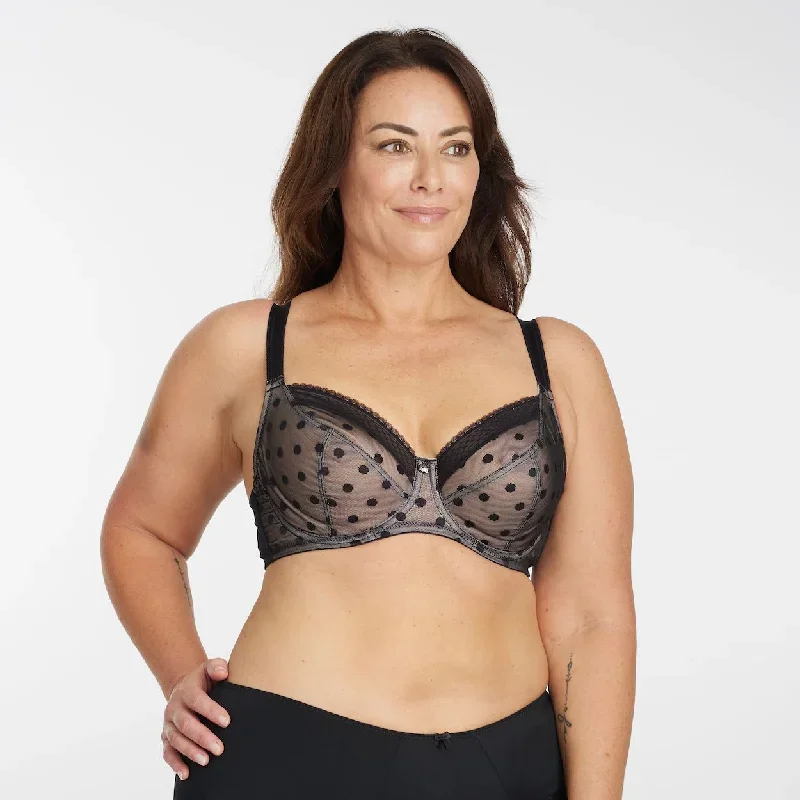 Shadow Spot Full Cup Bra - Black