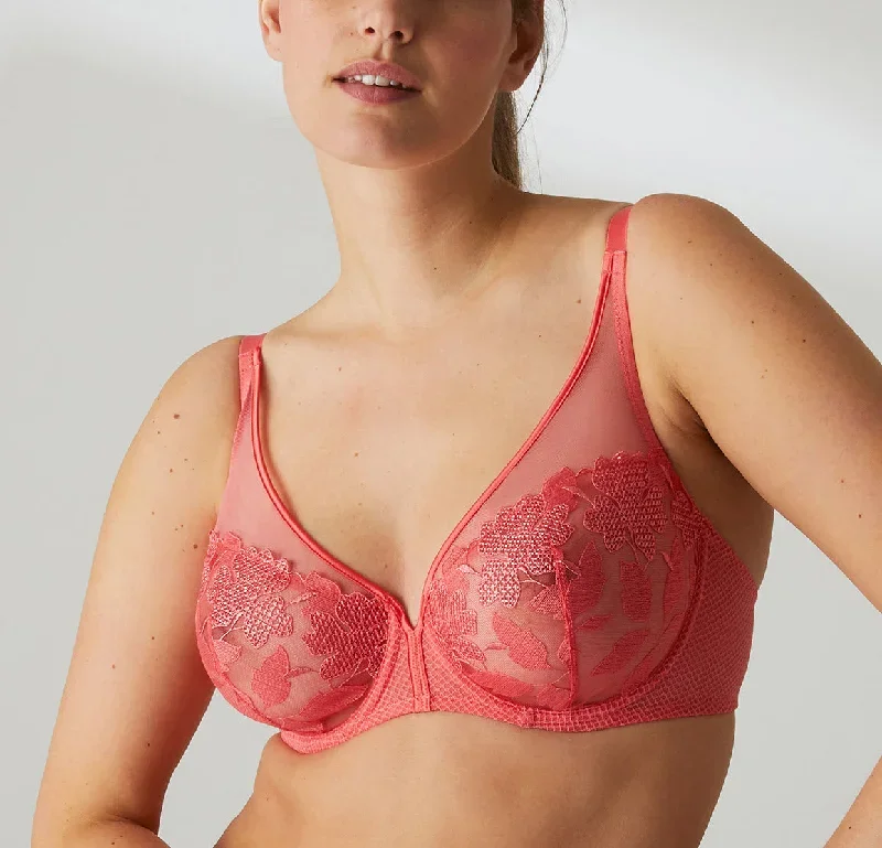 Simone Perele Dahlia Papaya Lace Unlined Bra 14V319