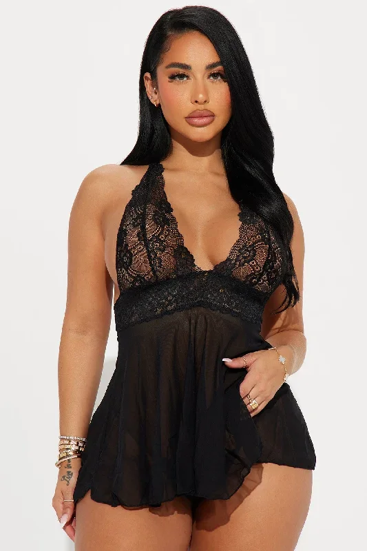 Subtle Flirting Babydoll - Black