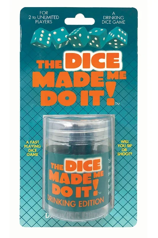 The Dice Made Me Do It Drinking Edition Game - Blue