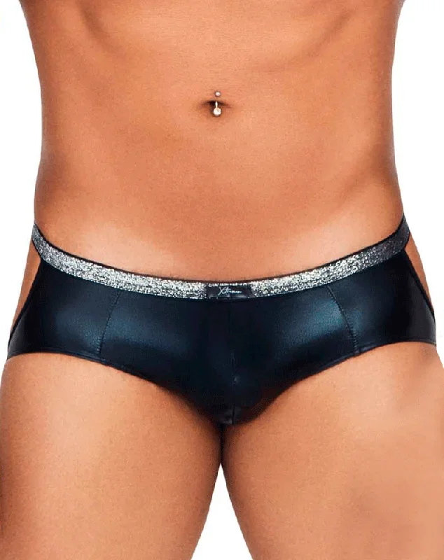 Xtremen 91116 Metallic Jockstrap Black