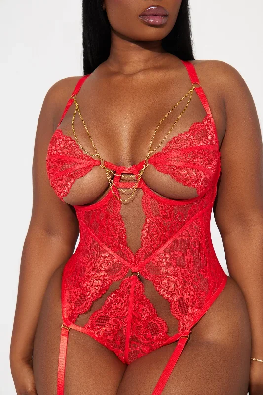 your-loss-lace-chain-bodysuit-teddy-red